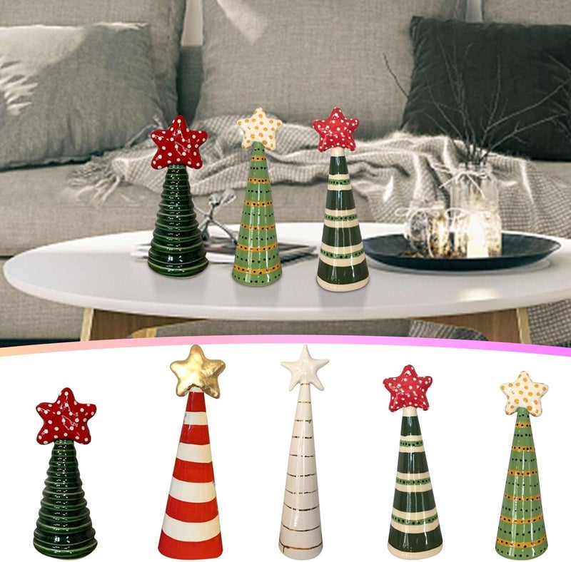 كلاراكو زينة عيد الميلاد، زينة شجرة عيد الميلاد المضحكة، نجوم معلقة على شجرة عيد الميلاد، زينة مصنوعة من الراتنج على شكل نجمة خماسية الشكل لتزيين المنزل، مجموعة زينة عيد الميلاد (ج) - Image 3