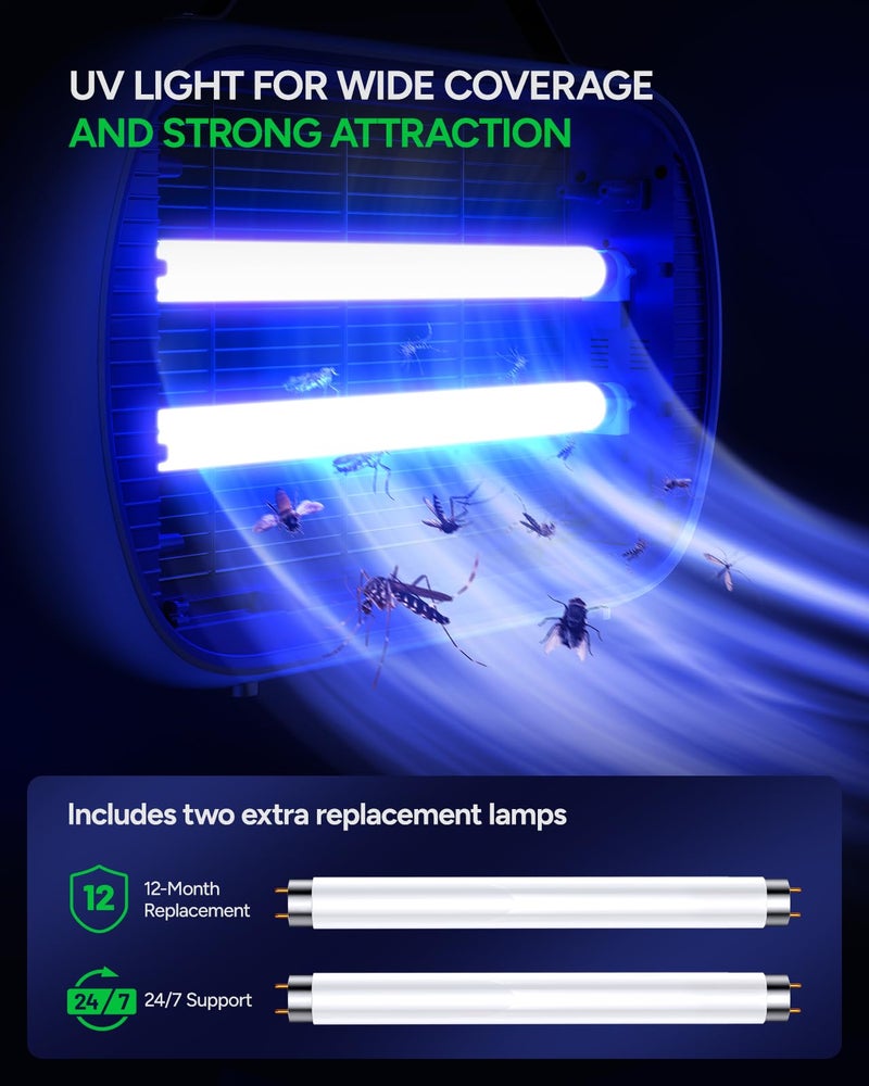 Buzbug Bug Zapper Indoor for 5000 Sq. Ft., 20W Instant Electric Mosquito Zapper, High-Voltage Fly Zapper, Fruit Fly Traps Fly Killer -MA015 - Image 4