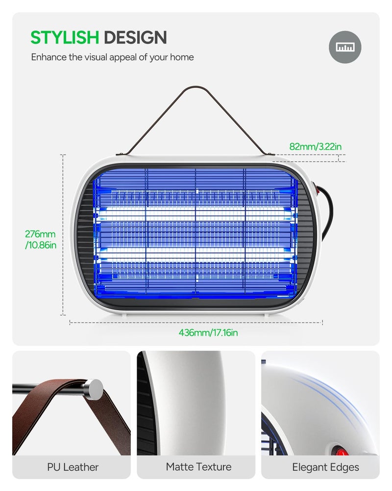 Buzbug Bug Zapper Indoor for 5000 Sq. Ft., 20W Instant Electric Mosquito Zapper, High-Voltage Fly Zapper, Fruit Fly Traps Fly Killer -MA015 - Image 2