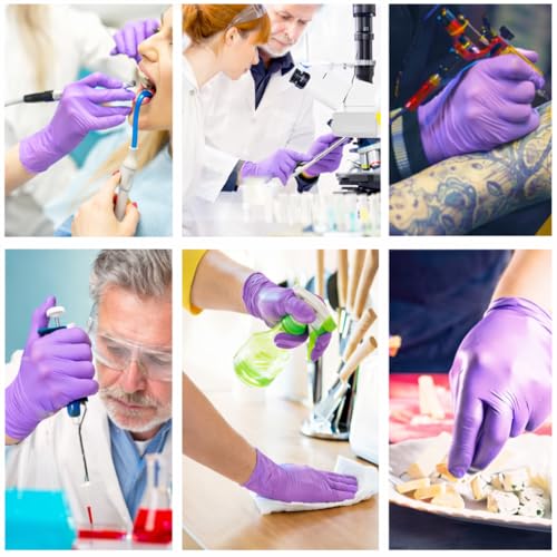 adbeni Nitrile Gloves | Disposable & Powder Free | Premium | for Food Handling, Lab Work, Medical Examination, Kitchen, Cleaning, Cooking, Salon, Spa, Gardening, Industrial, Travel & Grooming - Image 3