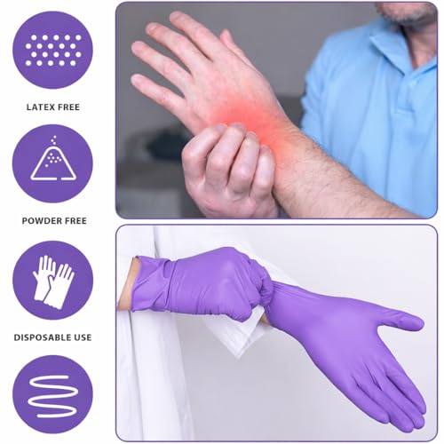 adbeni Nitrile Gloves | Disposable & Powder Free | Premium | for Food Handling, Lab Work, Medical Examination, Kitchen, Cleaning, Cooking, Salon, Spa, Gardening, Industrial, Travel & Grooming - Image 5