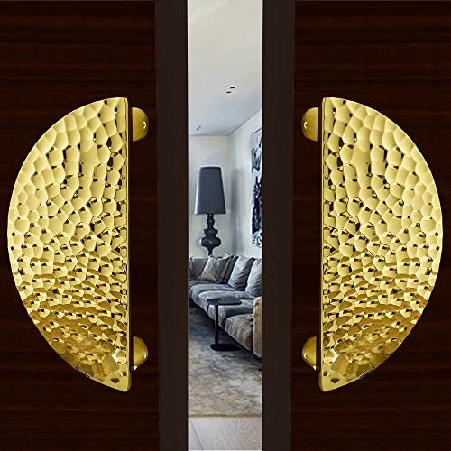 VOLO 160 MM/8 Inch Pack of 2 Pieces Main Door Handle – Premium Gold Finish | Strong Grip Pull Handle for Wooden and Glass Doors | Modern Entrance Door Handle for Home Office Hotel Use - Image 1