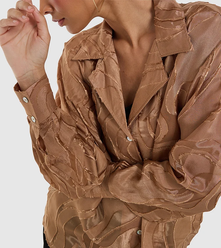 بي سي بي جي Women'S Coat Collar Top