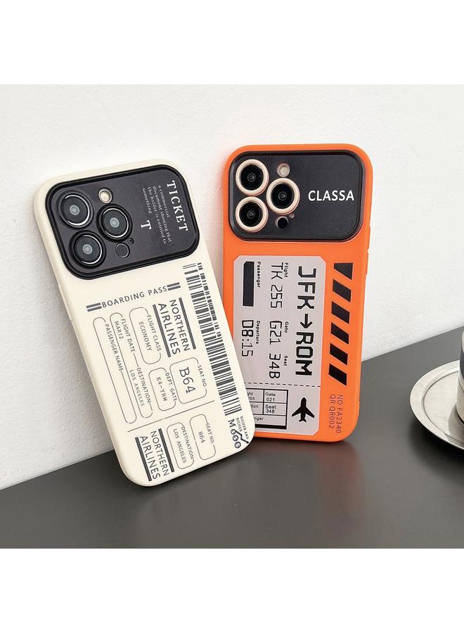 اس-توب جراب لهاتف iPhone 13 Pro بنمط تذكرة ونافذة كبيرة من مادة TPU - Image 2