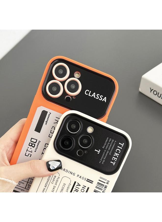 اس-توب جراب لهاتف iPhone 13 Pro بنمط تذكرة ونافذة كبيرة من مادة TPU - Image 3