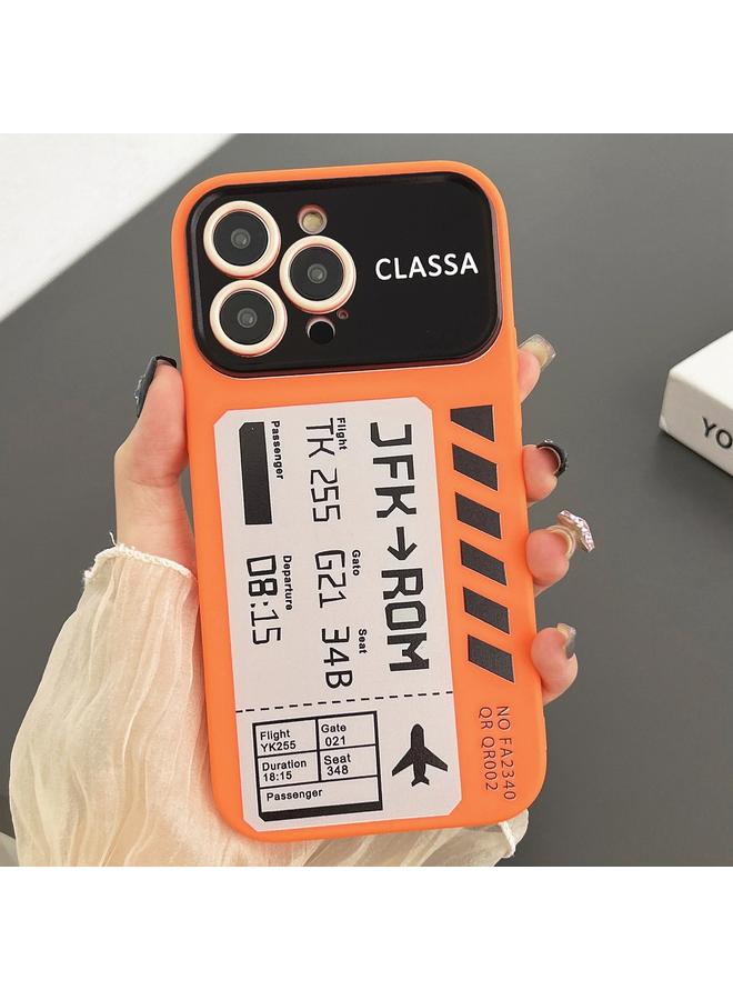 اس-توب جراب لهاتف iPhone 13 Pro بنمط تذكرة ونافذة كبيرة من مادة TPU - Image 1