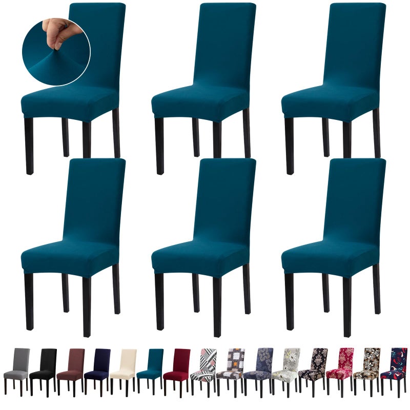Fafua Chair Covers Stretch Kitchen Dining Room Chair Covers Set of 6 Removable Washable Dining Chair Slipcovers for Home Hotel Banque