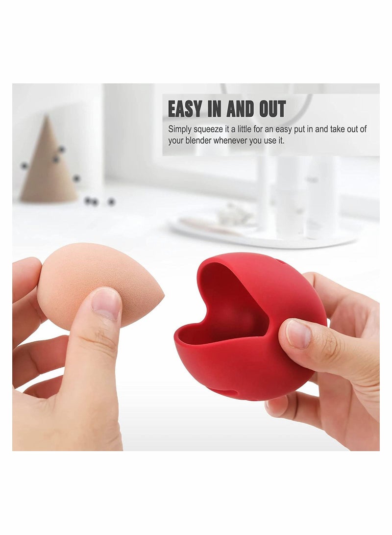 SYOSI Makeup Sponge Holder Portable Cosmetic Blender Silicone Travel Drying Case Beauty Egg Storage Box Powder Puff Container Protective Carrying - Image 3