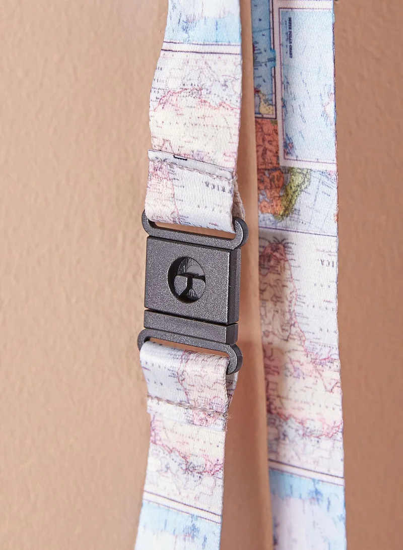 Typo Map Printed Lanyard
