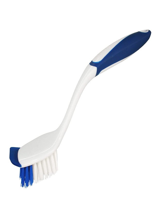 Dawn Dish Brush with Soft Nylon Bristles and Scraper, Blue/White - Image 1