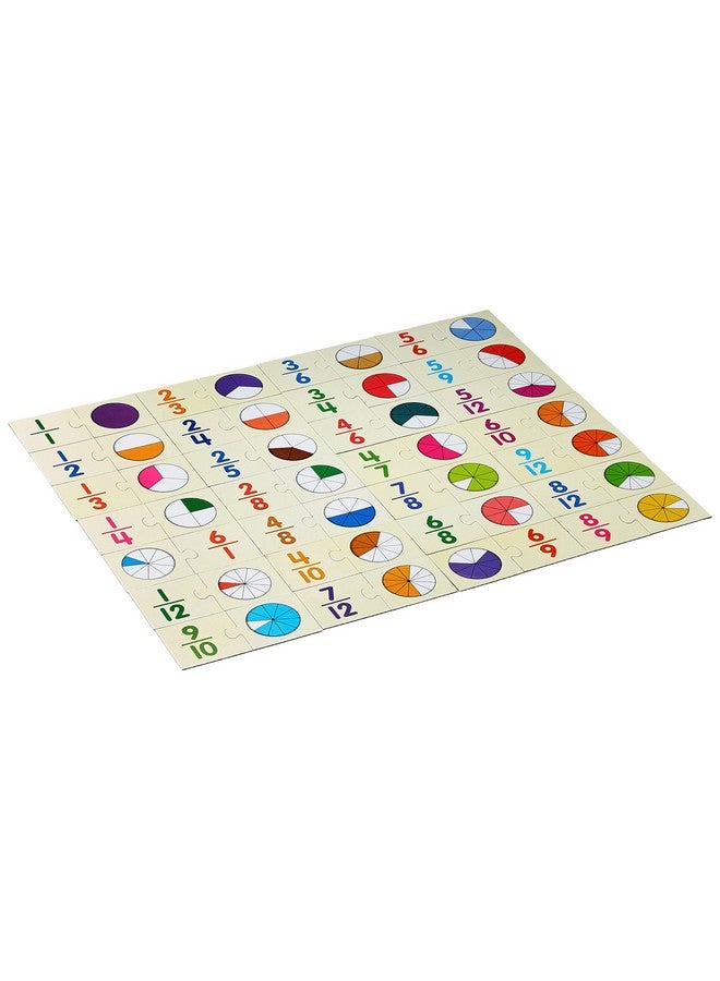 Creative's Creative's Fun with Fractions | Math Educational Game | Numbers Fun Game | 28 Sets of Two Piece Match-ups, an Activity Book for 6 & Up Kids  - Image 4