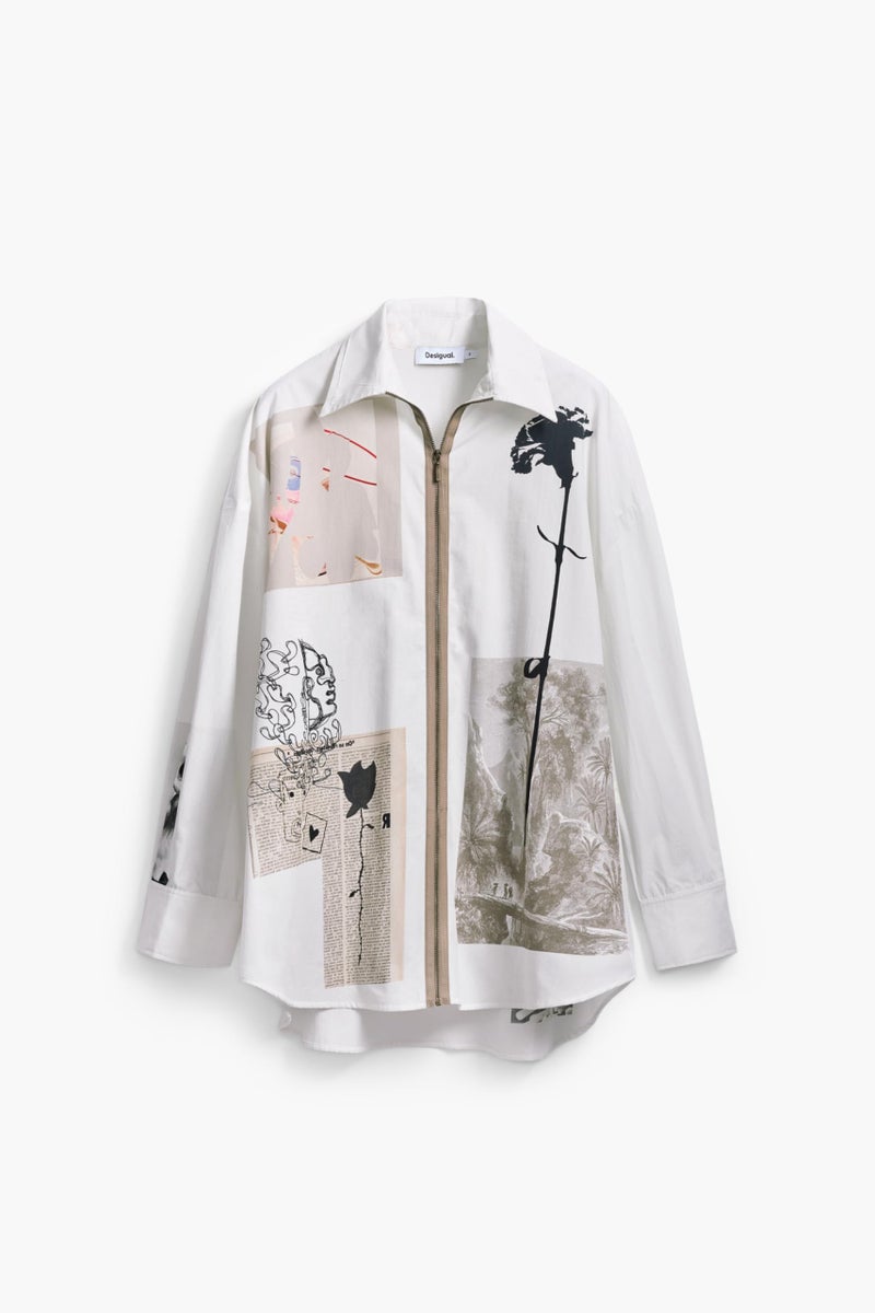 Desigual Shirt_RECORTES_Lacroix, 1000 White, L/XL - Image 4