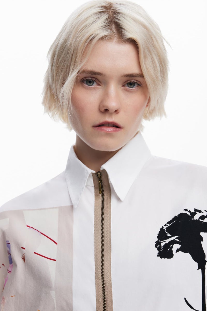 Desigual Shirt_RECORTES_Lacroix, 1000 White, L/XL - Image 2