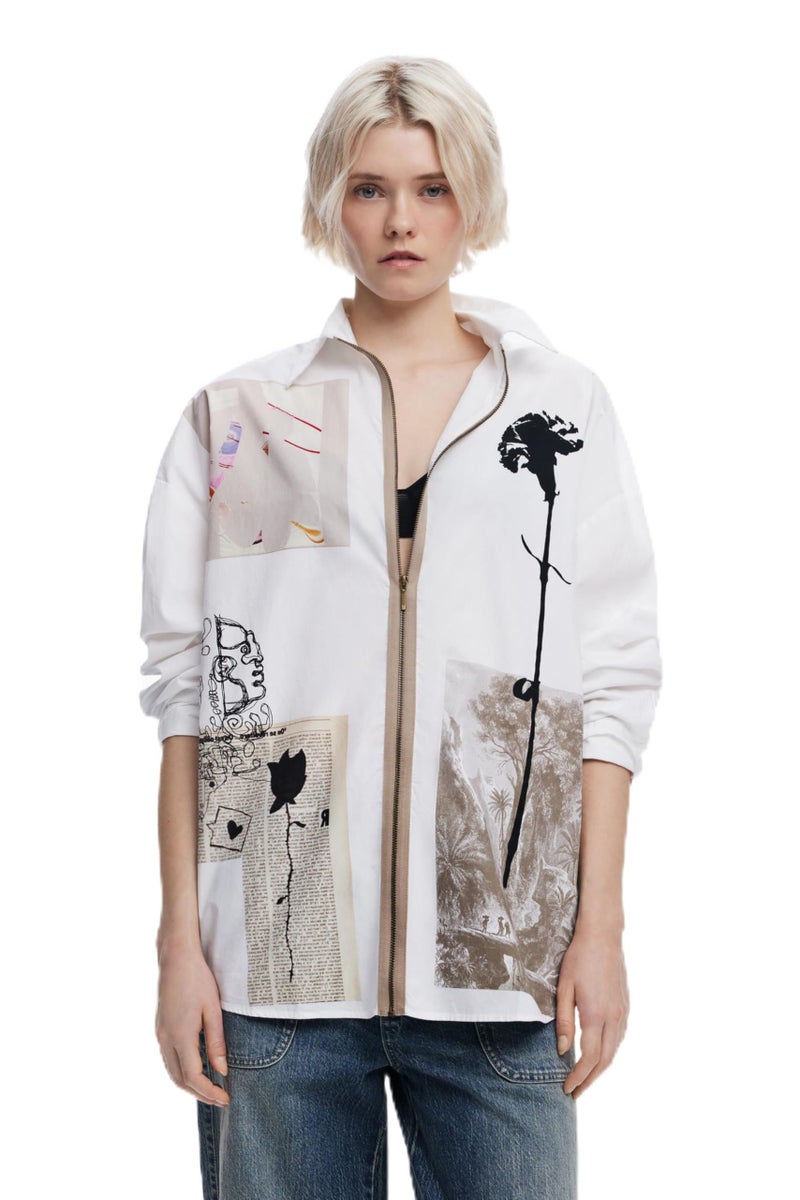 Desigual Shirt_RECORTES_Lacroix, 1000 White, L/XL - Image 5