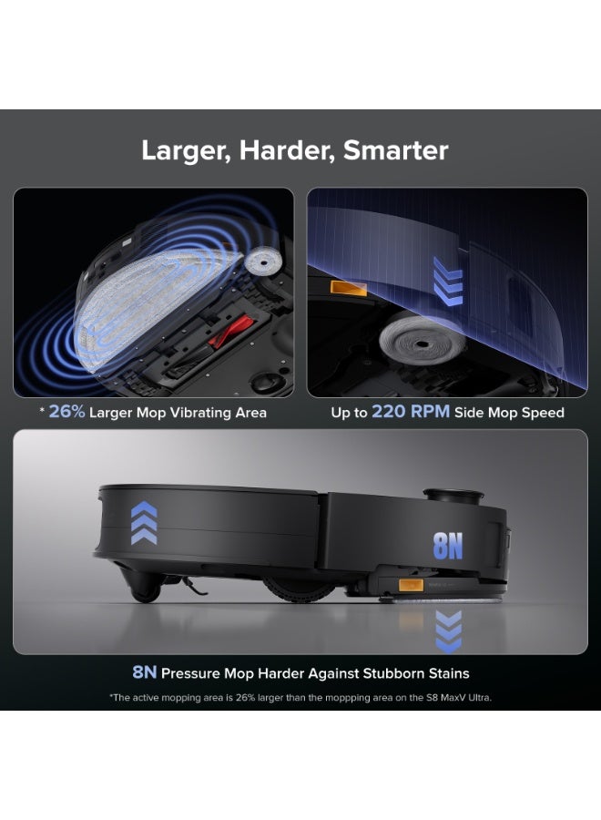 roborock Saros 10 Robot Vacuum and Mop, 22,000Pa Suction, AI Obstacle Avoidance, 3.14 inch Ultra Thin, Zero Tangling Main Brush, Auto Detachable Hot Water Mop & Dock Self Cleaning, Pet Friendly - Image 5