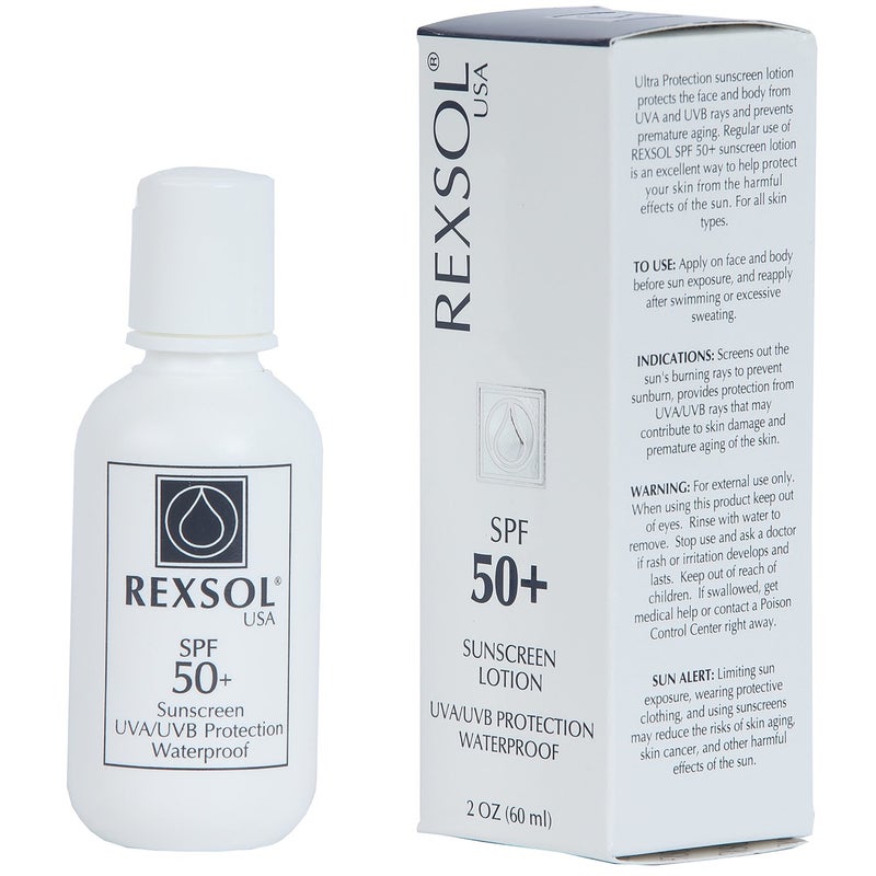 REXSOL SPF 50+ Sunscreen UVA UVB Protection Waterproof | With Vitamin C, Vitamin E & Vitamin A | Maximum reinforced protection against UVA and UVB rays | Prevent fine lines and wrinkles(60 ml/2 fl oz) - Image 1
