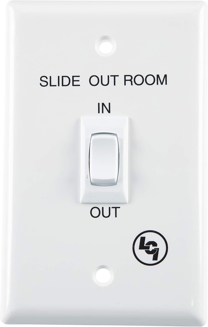 Lippert Components Lippert In-Wall Replacement Interior In/Out Switch Assembly with 3 Connectors on the Back for RV Slide-Out Systems, White - 120639 - Image 1