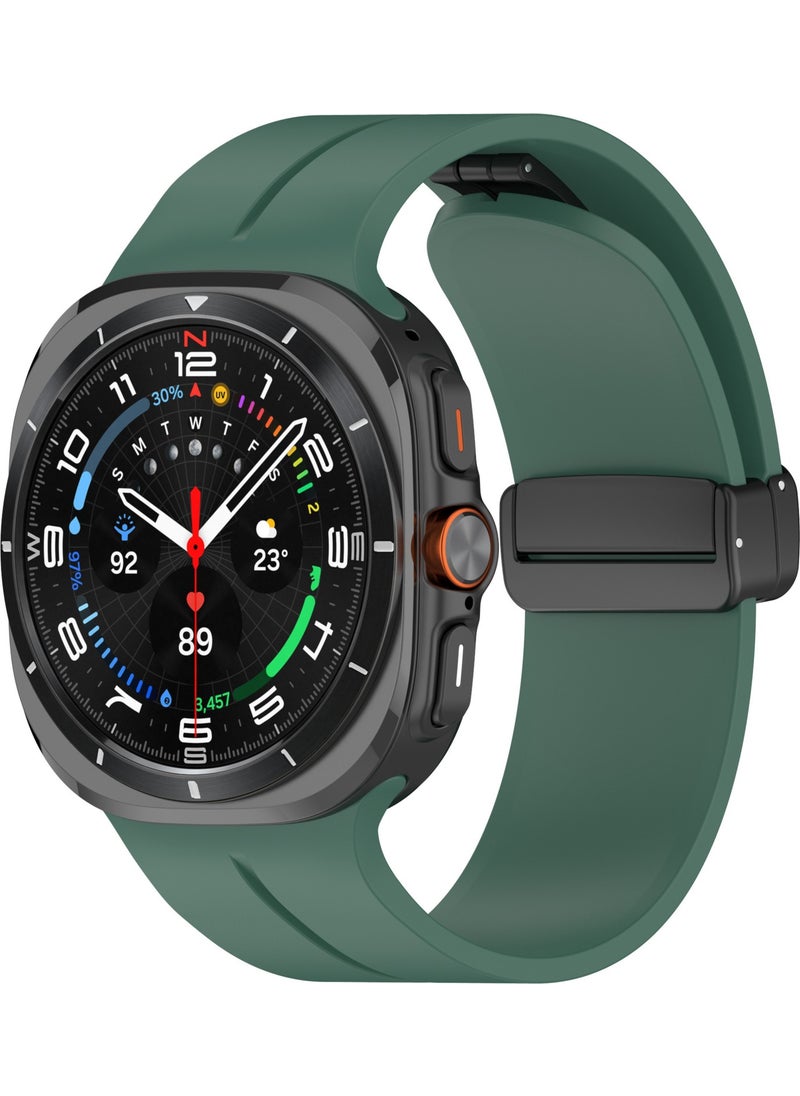 Techmaster Samsung Galaxy Watch 7 Ultra 47MM Compatible Magnetic Magnet Band Silicone Strap  - Image 1