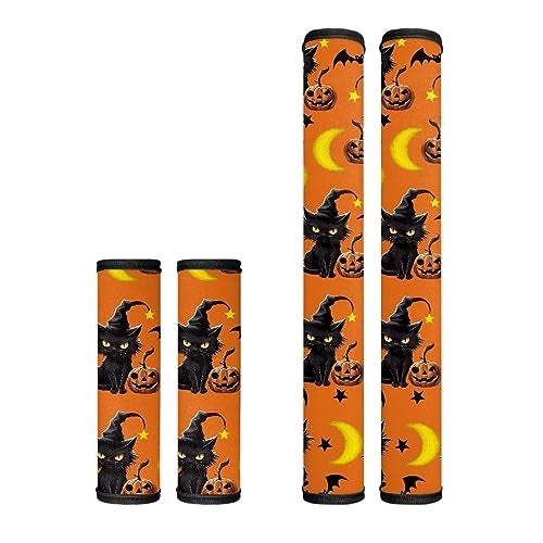 Mintulipy Refrigerator Door Handle Covers Keep Your Fridge Microwave Oven Stove or Dishwasher Clean Halloween Set of 4 Washable Cloth Decor Kitchen Decor Accessories - Image 1