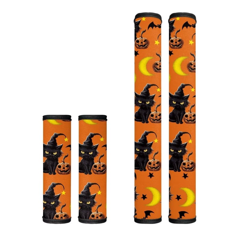 Mintulipy Refrigerator Door Handle Covers Keep Your Fridge Microwave Oven Stove or Dishwasher Clean Halloween Set of 4 Washable Cloth Decor Kitchen Decor Accessories - Image 2