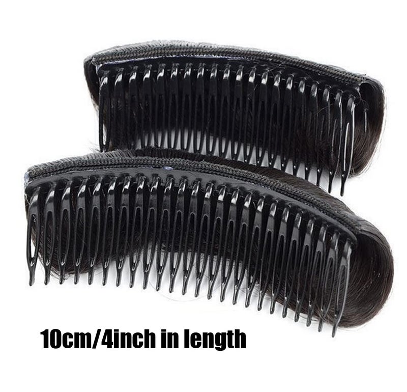 ericotry 3Pcs Women's Hair Volume Bump Inserts - False Hair Clips, Combs & Fluffy Pads for DIY Hairstyles - Light Brown - Image 2