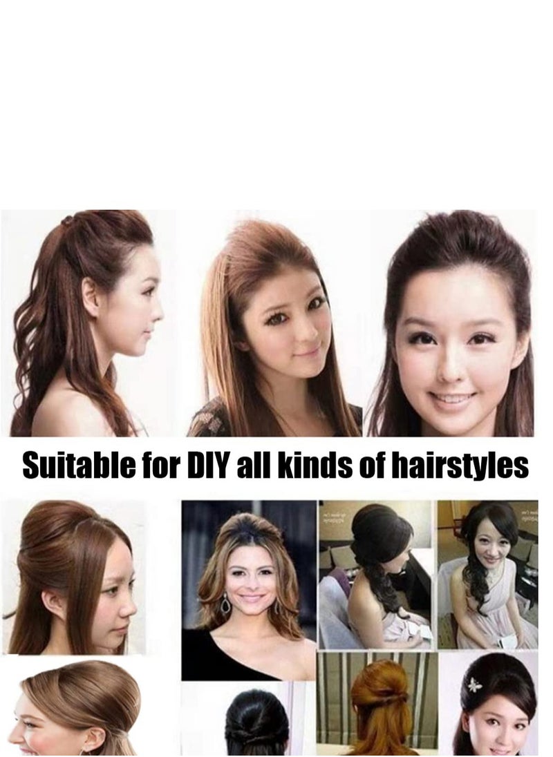 ericotry 3Pcs Women's Hair Volume Bump Inserts - False Hair Clips, Combs & Fluffy Pads for DIY Hairstyles - Light Brown  - Image 5