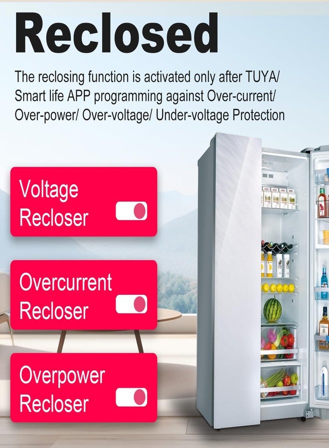 TONGOU Smart Wifi Switch, 1P+N AC90-240V 1-50A, Smart Life/Tuya APP Remote Control, with Power Monitoring, Export/Clear Power Data, DIN Rail Mounted, with LCD Display, Recloser Function, FCC Certified - Image 5