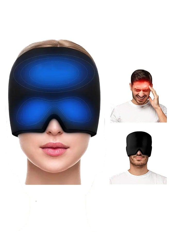 Generic Migraine Relief Cap, Gel Cold Headache Ice Cap,Stress Relief,Reusable Cold/Hot Therapy Stretchable Compress Hood - Image 1