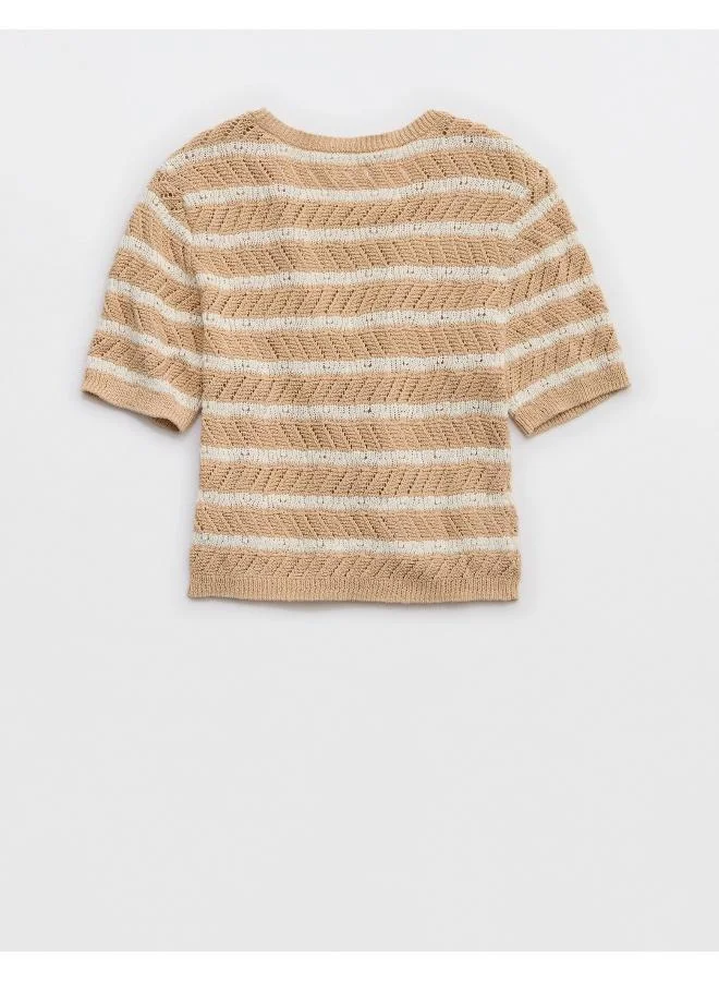 آري من امريكان ايجل Aerie Pointelle Sweater