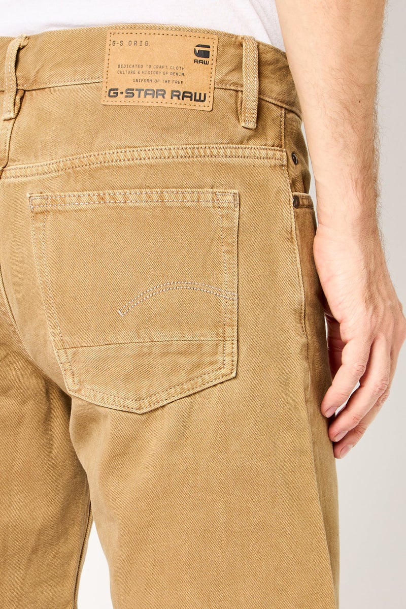 G-Star RAW Men Washed Denim Shorts, Tan - Image 3