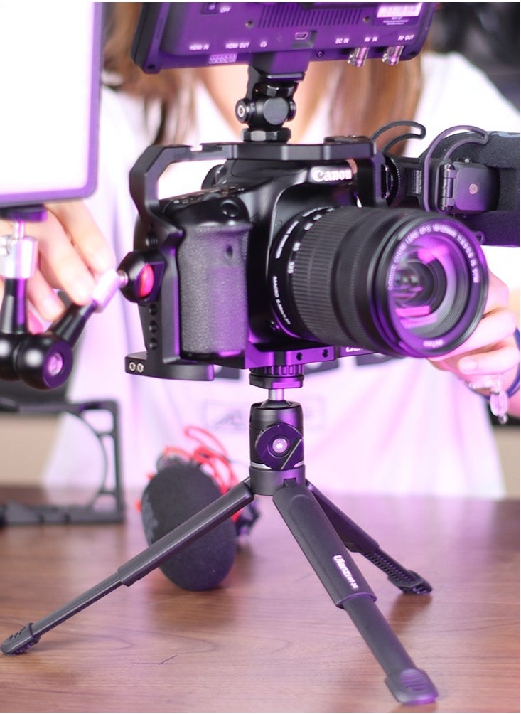 Ulanzi - U-Vlog Lite Extendable Tripod with Dual Cold Shoe Ball Head for Phone Mirrorless Camera Vlogging - Image 1