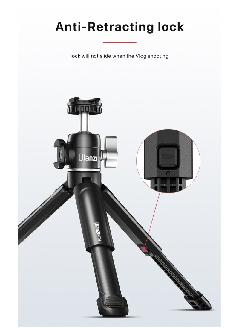 Ulanzi - U-Vlog Lite Extendable Tripod with Dual Cold Shoe Ball Head for Phone Mirrorless Camera Vlogging - Image 1
