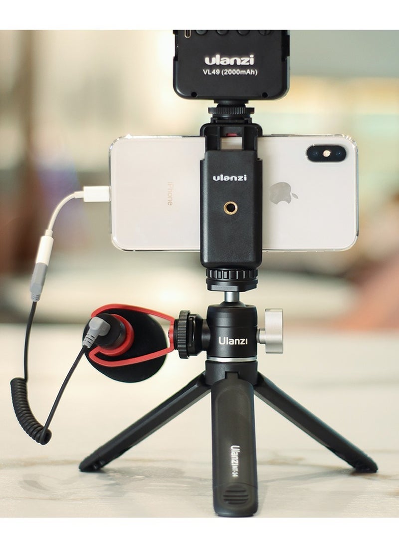 Ulanzi - U-Vlog Lite Extendable Tripod with Dual Cold Shoe Ball Head for Phone Mirrorless Camera Vlogging - Image 1