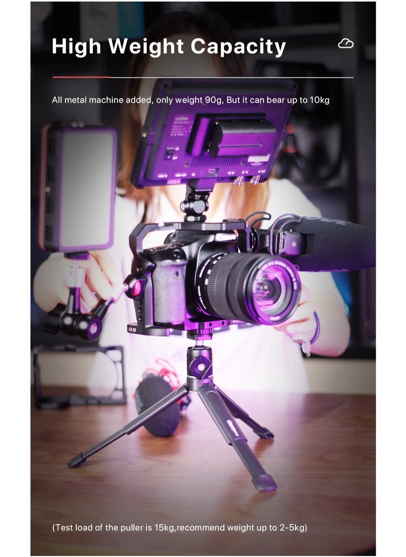 Ulanzi - U-Vlog Lite Extendable Tripod with Dual Cold Shoe Ball Head for Phone Mirrorless Camera Vlogging - Image 1