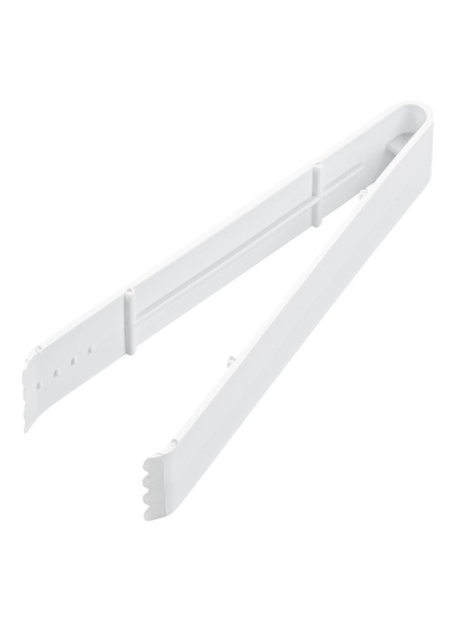 Restaurantware-Cater Tek 9 Inch Serving Tongs, 10 Disposable Tongs For Catering - With Serrated Tips, Heavy-Duty, Clear Plastic Food Tong, Long Handle, For Weddings, Buffets, Catering Events - Image 1