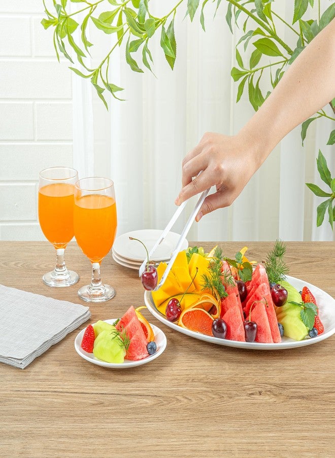 Restaurantware-Cater Tek 9 Inch Serving Tongs, 10 Disposable Tongs For Catering - With Serrated Tips, Heavy-Duty, Clear Plastic Food Tong, Long Handle, For Weddings, Buffets, Catering Events - Image 5