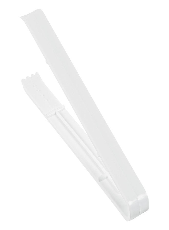Restaurantware-Cater Tek 9 Inch Serving Tongs, 10 Disposable Tongs For Catering - With Serrated Tips, Heavy-Duty, Clear Plastic Food Tong, Long Handle, For Weddings, Buffets, Catering Events - Image 2
