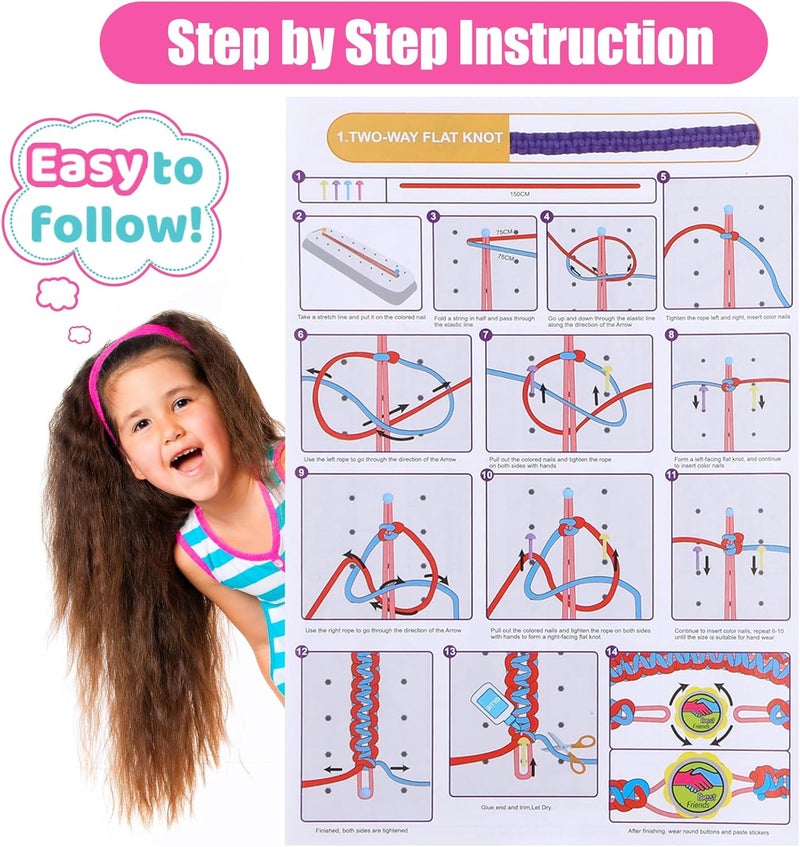 Gili Friendship Bracelet Making Kit for Girls Age 8-12 – DIY Arts and Crafts Toys – Best Christmas Birthday Gifts Ideas for Girls 7 8 9 10 11 Years Old - Image 4