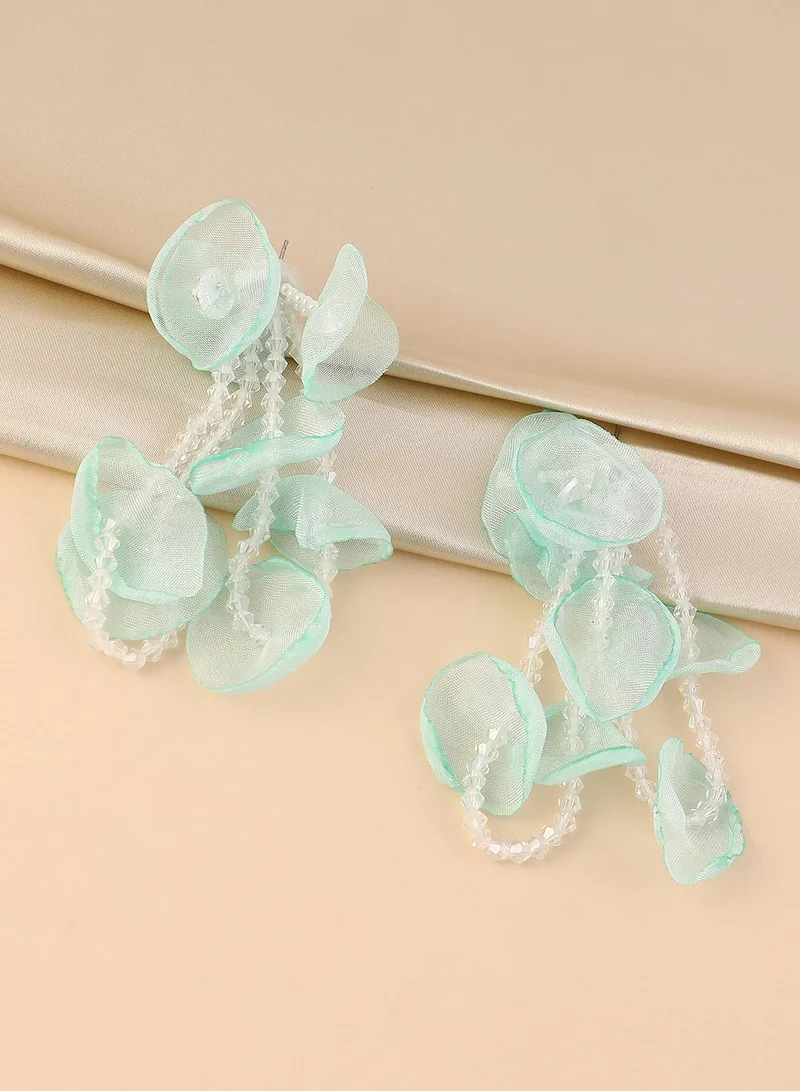 SOHI Floral Dangle Earrings