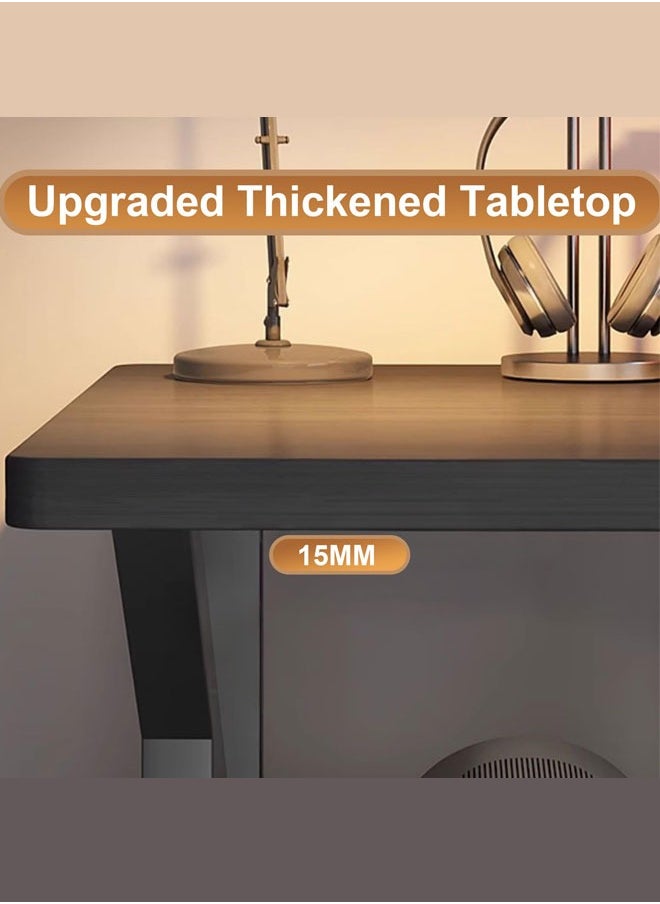 Gaming Desk, Computer Table Simple Game Table, Office Desk Home Desk Student Writing Study Table, Black (80*60CM)