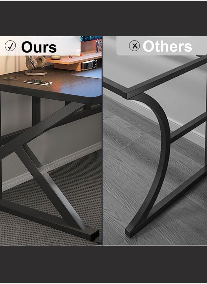 Gaming Desk, Computer Table Simple Game Table, Office Desk Home Desk Student Writing Study Table, Black (80*60CM)