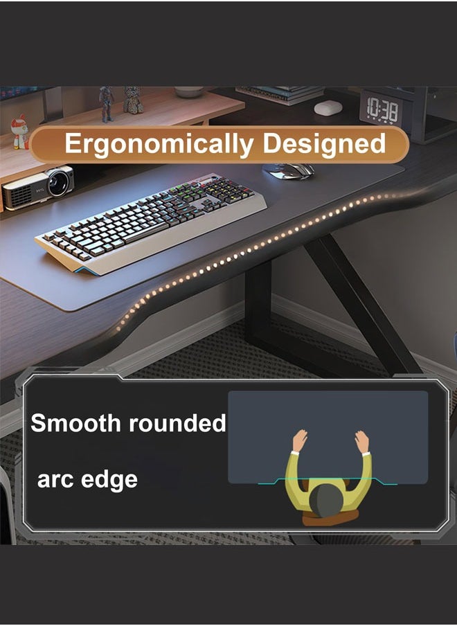 Gaming Desk, Computer Table Simple Game Table, Office Desk Home Desk Student Writing Study Table, Black (80*60CM)