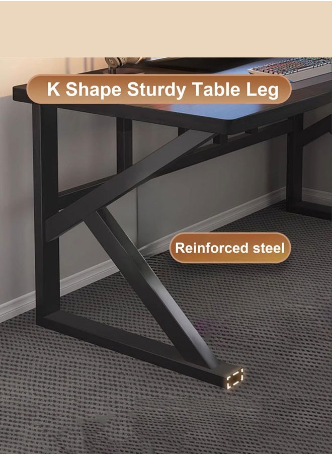 Gaming Desk, Computer Table Simple Game Table, Office Desk Home Desk Student Writing Study Table, Black (80*60CM)