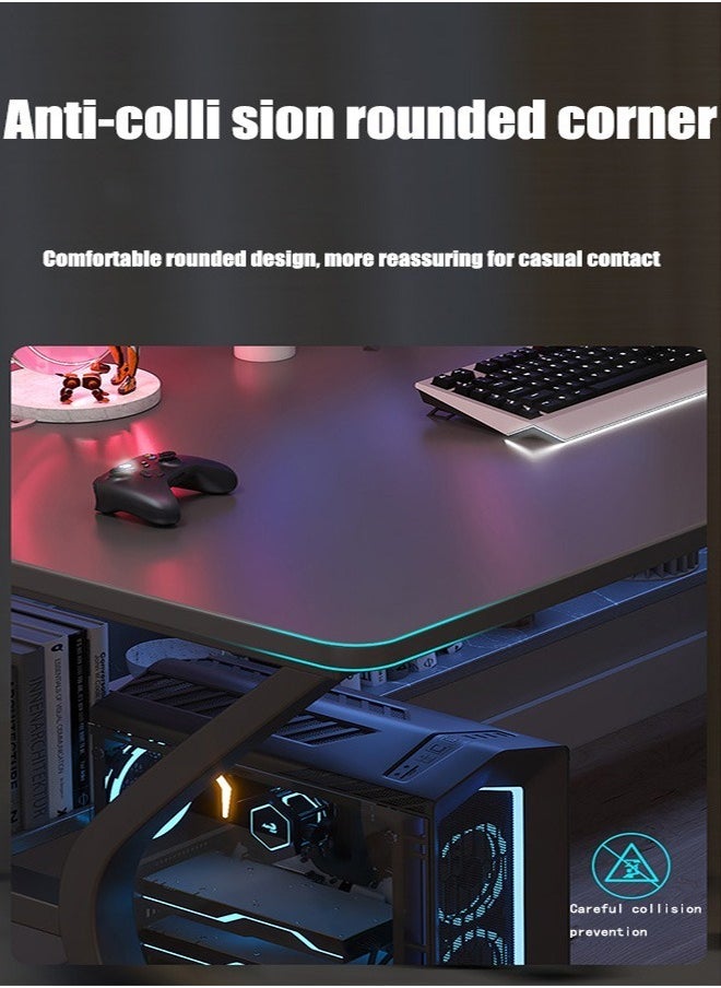 Gaming Desk, Computer Table Simple Game Table, Office Desk Home Desk Student Writing Study Table, Black (80*60CM)