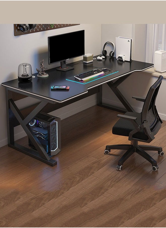 Gaming Desk, Computer Table Simple Game Table, Office Desk Home Desk Student Writing Study Table, Black (80*60CM)