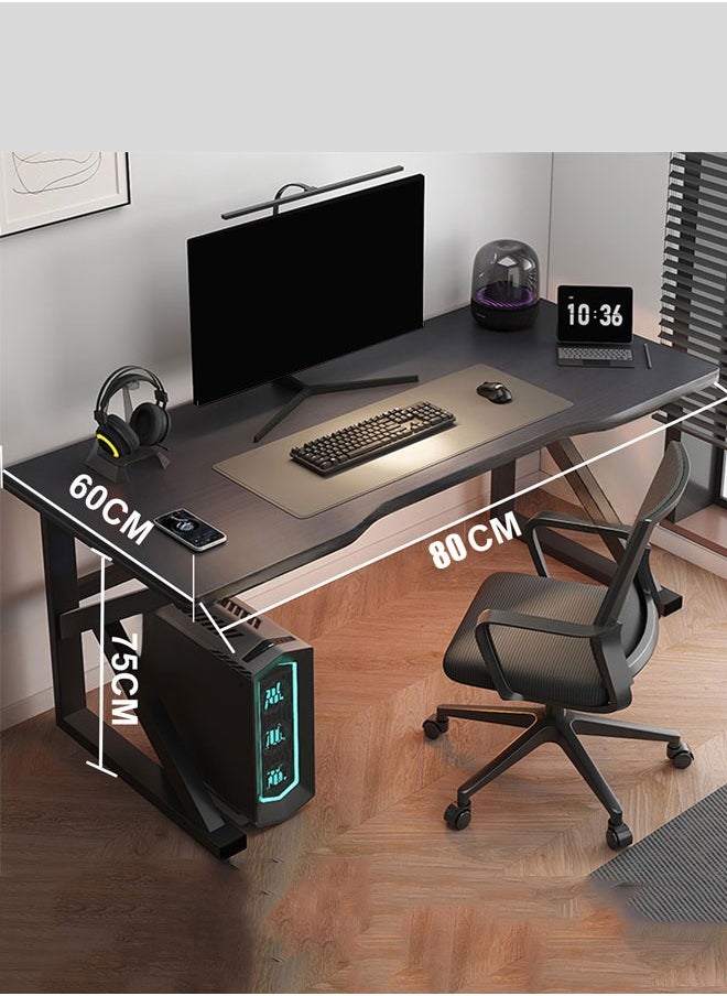 Gaming Desk, Computer Table Simple Game Table, Office Desk Home Desk Student Writing Study Table, Black (80*60CM)