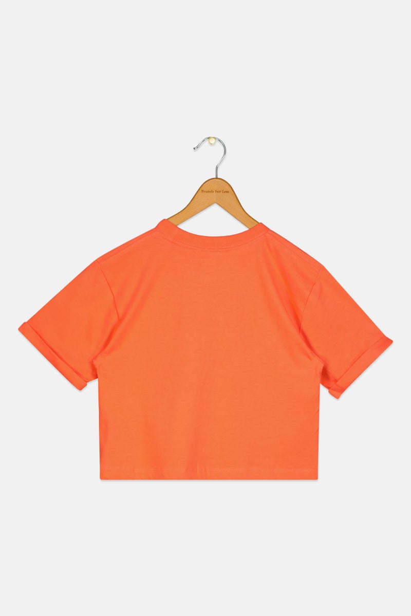 Levi's تي شيرت قصير الأكمام بنات للأطفال بياقة دائرية، كورال - Image 3