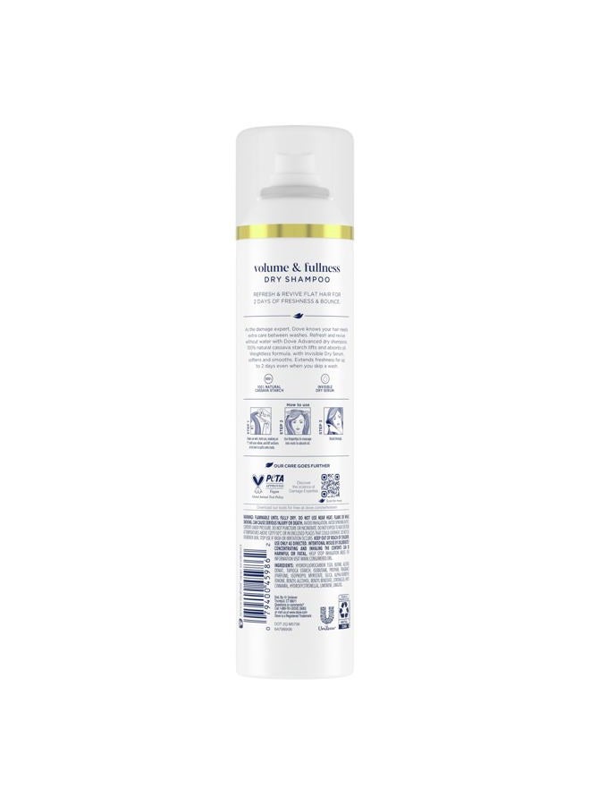 Dove Advanced Advanced Dry Shampoo Volume & Fullness Refresh & Revive Flat Hair Without Water for 2 Days of Freshness & Bounce 7.3 oz - Image 2