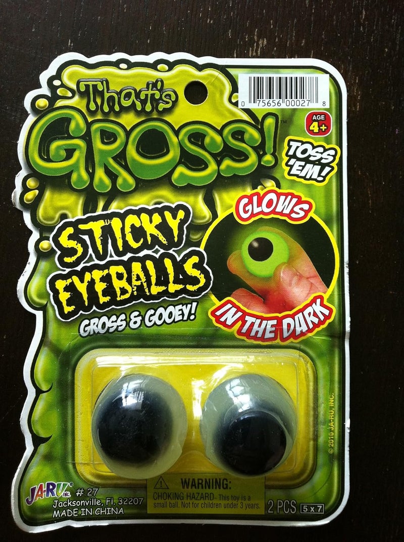 JaRu That's Gross Sticky Eyeballs - Glows in the Dark