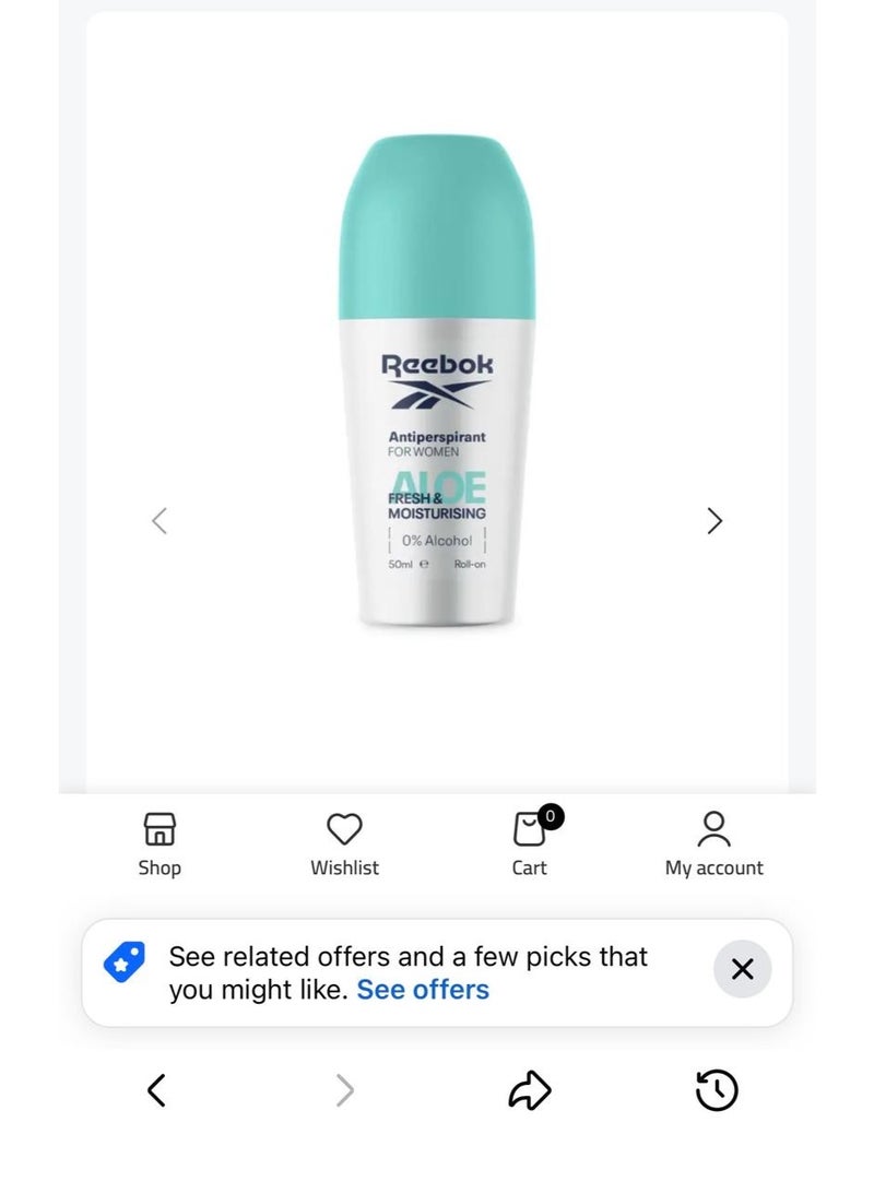 ريبوك مزيل عرق رول اون بالالوفيرا 50 مل - Image 1